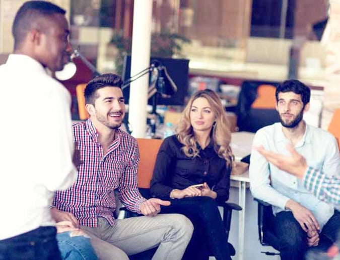 Diverse students in a classroom