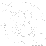 image of a planet, cloud, and sun